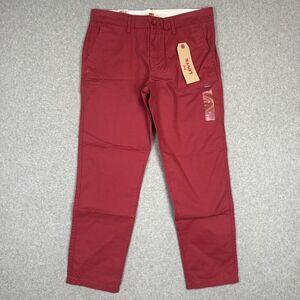 Brand New Levi's Women's Size 27 Red Straight Leg Jeans Pants Ankle Length